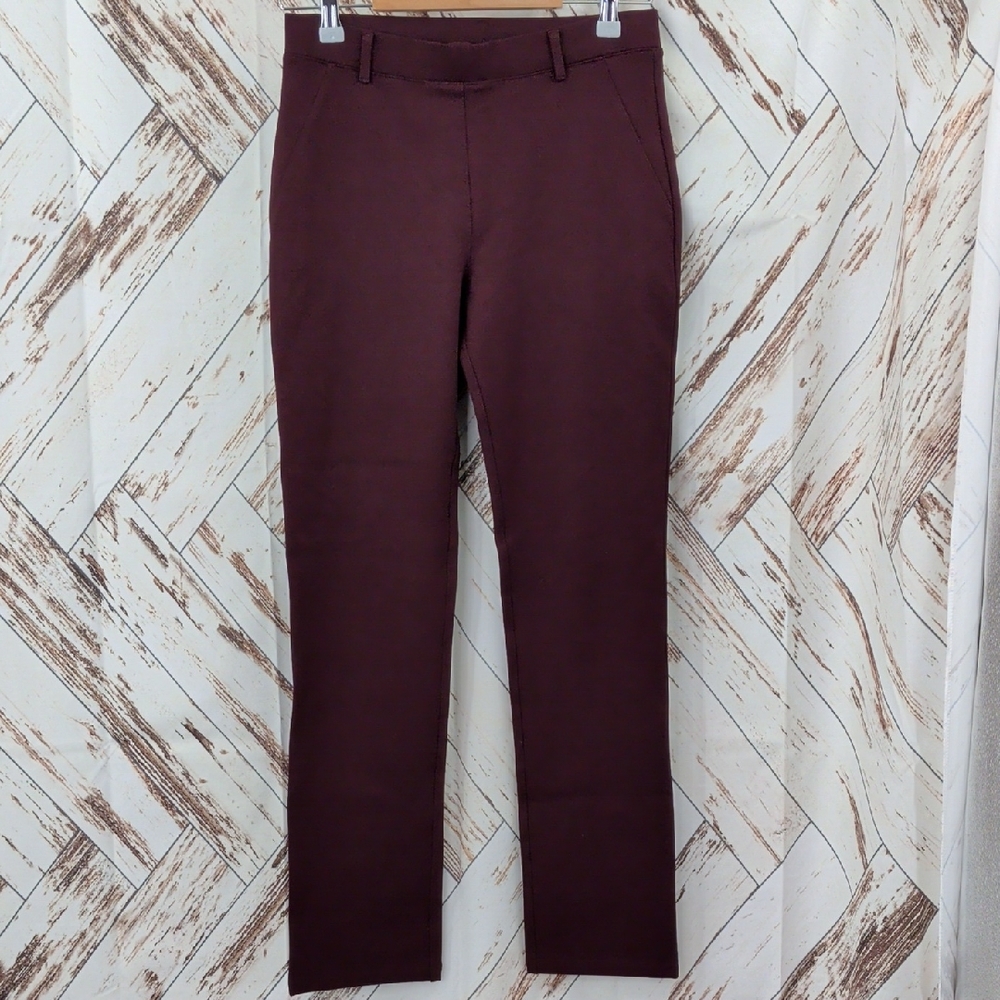 Quince Straight-Leg Pants in Wine - Picture 2 of 9